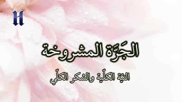 النيّة الكلّية والشكر الكلّي